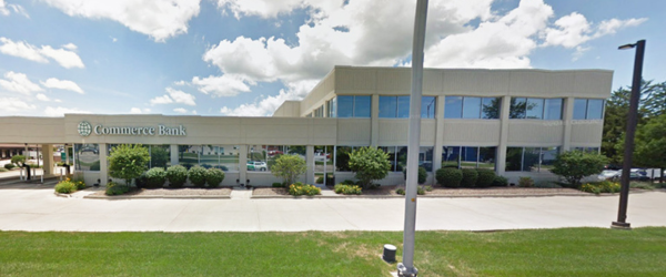 The front of Commerce Trust Bank building in Bloomington