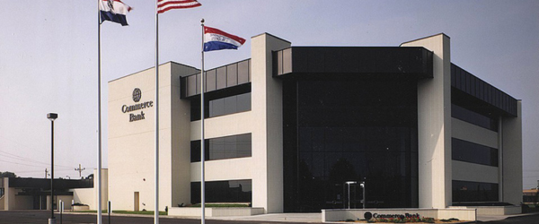 The front of Commerce Trust Bank building in Springfield