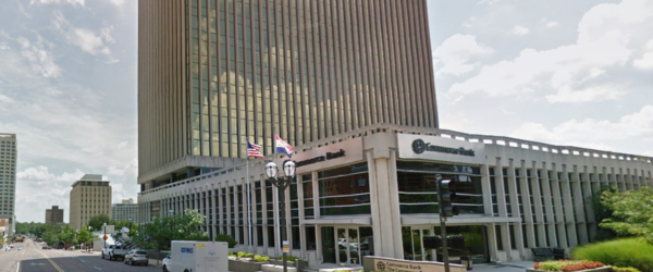 The front of Commerce Trust Bank building in St. Louis