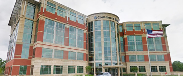 The front of Commerce Trust Bank building in Wichita